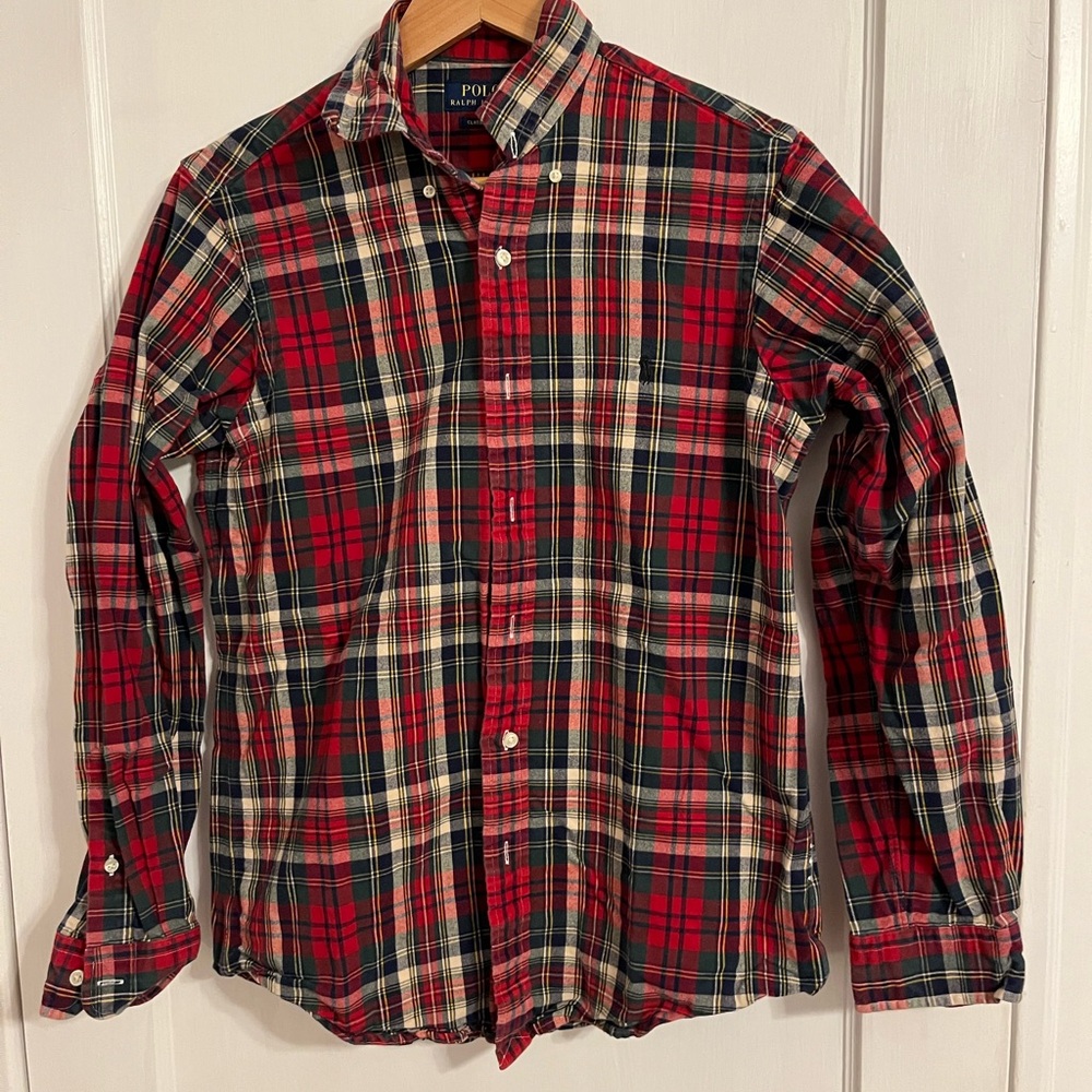 Polo Ralph Lauren - Red and Green Plaid Shirt - Men’s Medium